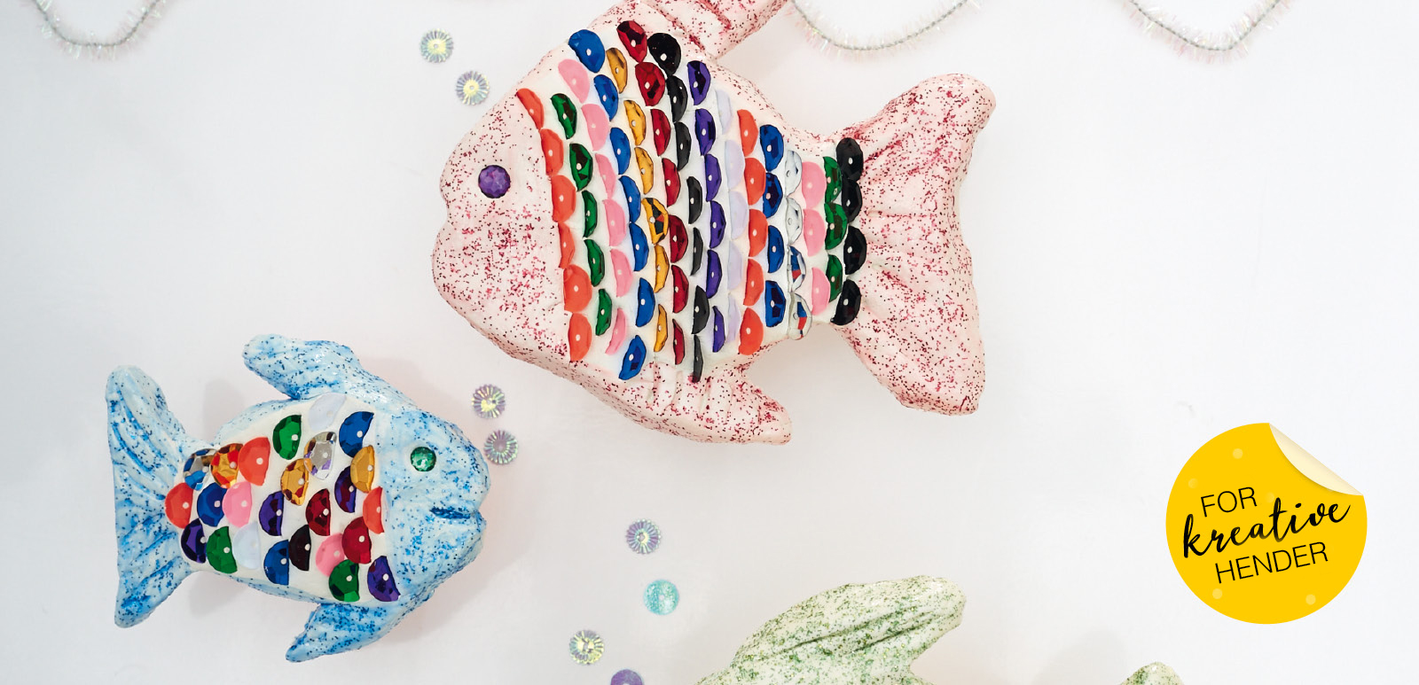 Formingsaktiviteter: Glitterfiskene