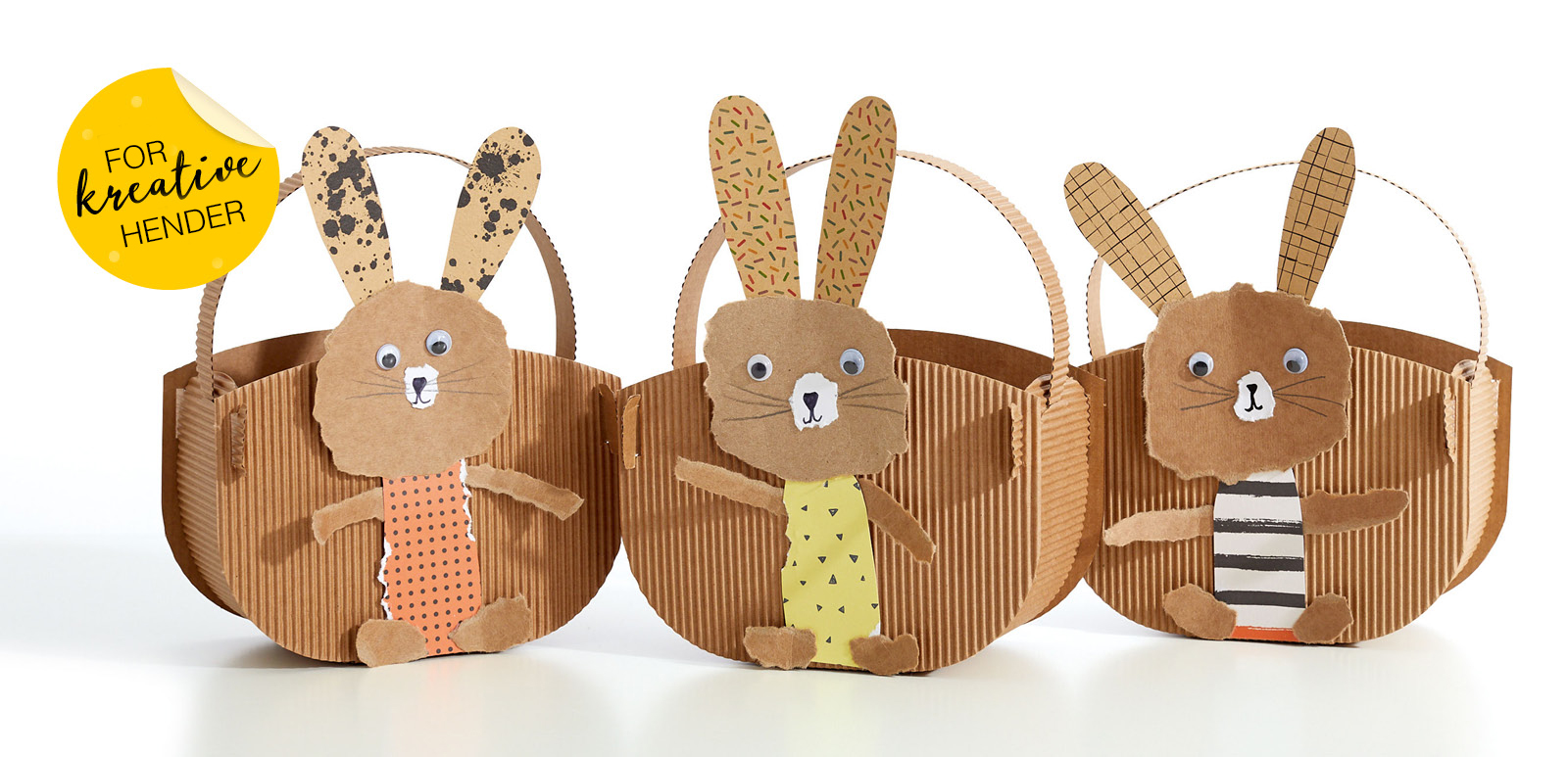 Formingsaktiviteter: Kaninkurv i Bølgepapp