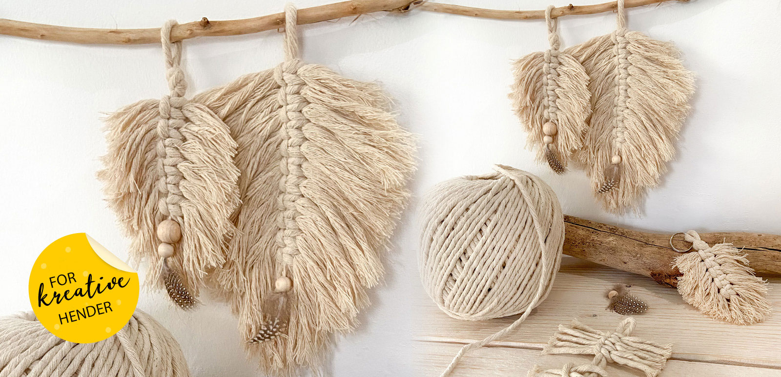 Formingsaktiviteter: Makrame fjær