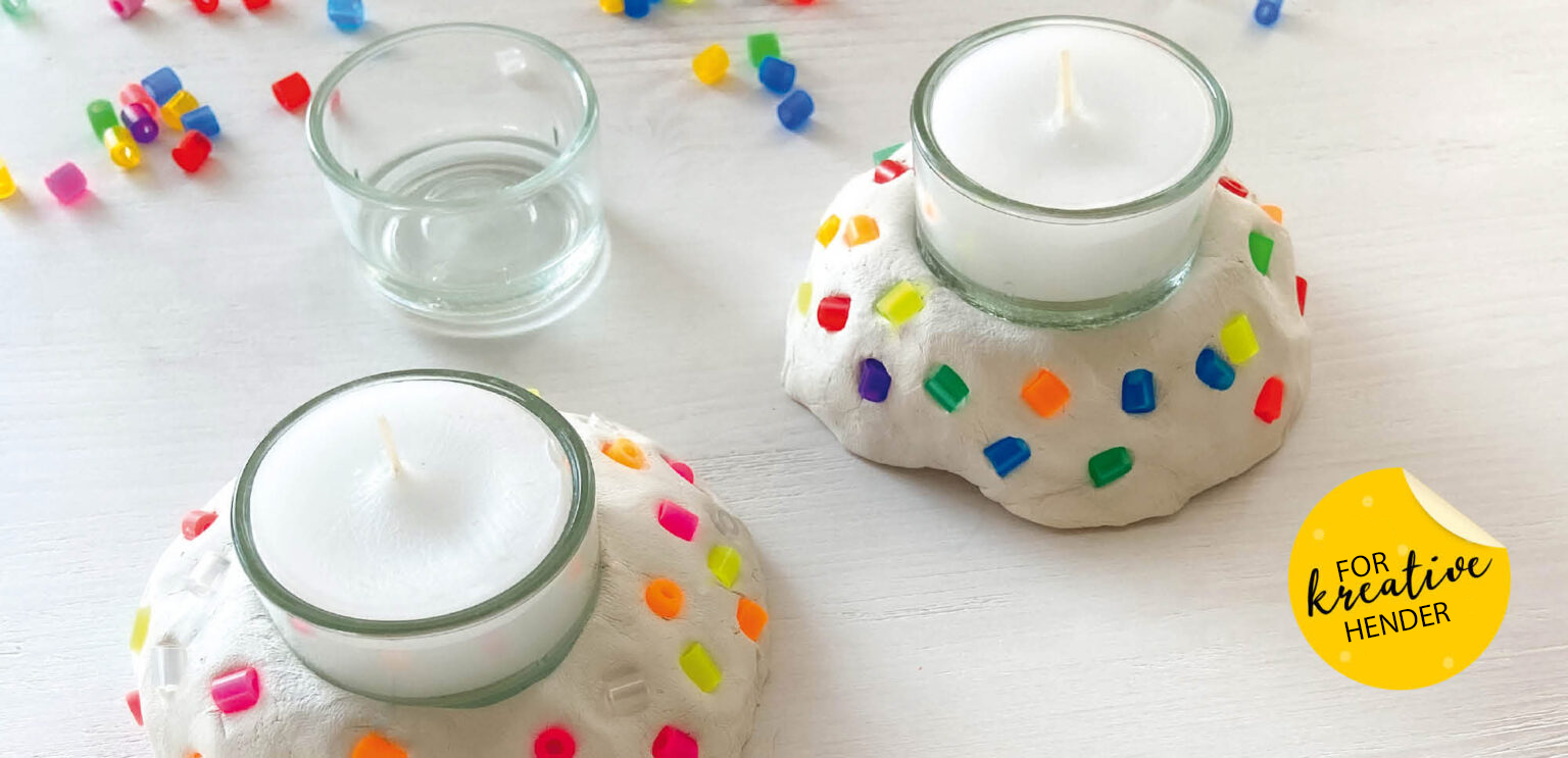 Formingsaktiviteter: Telysholder med perler 